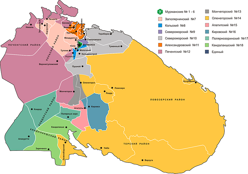 Схема двухмандатных избирательных округов