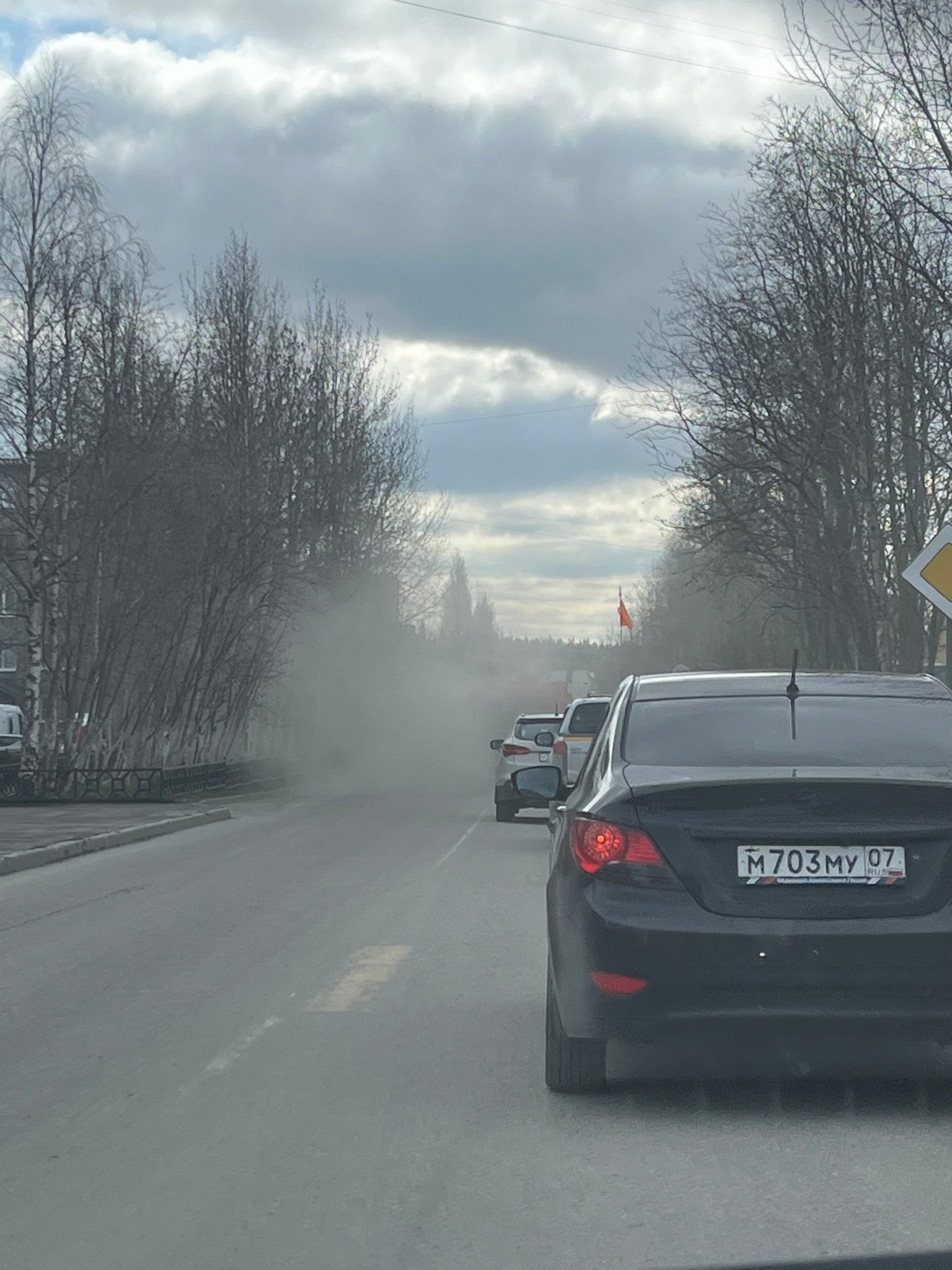 Песчаные бури на улицах Ковдора
