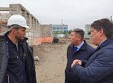 В Полярном Владимир Мищенко провел мониторинг хода строительства детского сада-яслей