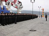 Председатель Думы Сергей Дубовой приветствовал экипаж нового пограничного сторожевого корабля "Преданный"