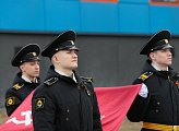 В Нахимовском военно-морском училище в городе Мурманске торжественно подняли Знамя Победы