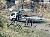 В овраге в районе улицы Радищева началось оборудование новой кинологической площадки